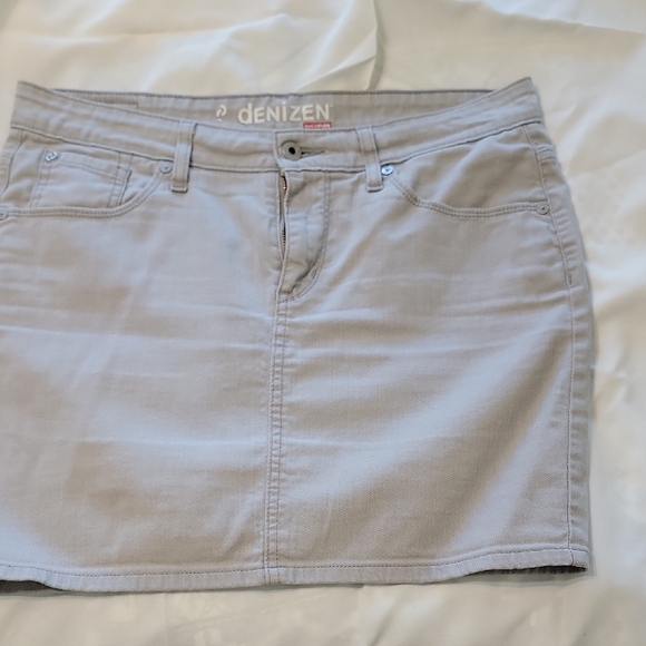 Denizen from Levi's Women's Light Gray Mini Skirt Size 10 - Picture 1 of 5